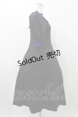 画像3: Moi-meme-Moitie / クロスアーチカトリーヌワンピース 9号 ブラック×ブルー H-25-12-02-1023-MO-OP-KB-ZT099