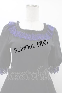 画像4: Moi-meme-Moitie / クロスアーチカトリーヌワンピース 9号 ブラック×ブルー H-25-12-02-1023-MO-OP-KB-ZT099