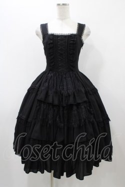 画像1: Vallee lys / Eternal Classicジャンパースカート  ブラック H-25-12-02-1026-GO-OP-KB-ZH