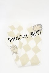 ALICE and the PIRATES / A/Pダイヤ柄ラメオーバーニーソックス  オフ/ゴールド H-25-12-02-017-PA-ZA-NS-ZH