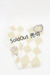 ALICE and the PIRATES / A/Pダイヤ柄ラメオーバーニーソックス  オフ/ゴールド H-25-12-02-017-PA-ZA-NS-ZH