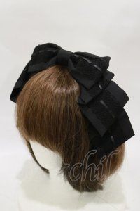 Innocent World / アリスリボンドレスカチューシャ  ブラック H-25-12-02-020-IW-AC-NS-ZH