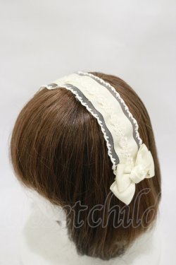 画像1: m petit by misako / AM*NIヘッドドレスA  生成り H-25-12-02-003-LO-AC-NS-ZH