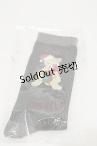 PINK HOUSE / クリスマスベアーズソックス  ブラック H-25-12-02-025-LO-ZA-NS-ZH