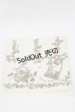 画像1: Innocent World / いちご畑の動物タオルハンカチ  オフ H-25-12-02-029-IW-ZA-NS-ZH