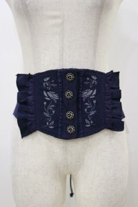 Hoshibako Works / 藤花集 中華風刺繍　コルセット Free ネイビー H-25-12-02-035-LO-ZA-NS-ZH