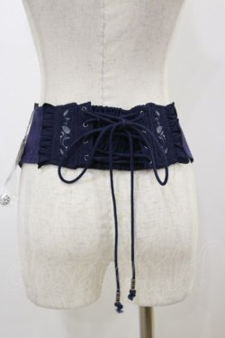 画像2: Hoshibako Works / 藤花集 中華風刺繍　コルセット Free ネイビー H-25-12-02-035-LO-ZA-NS-ZH