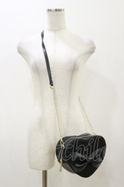 画像1: m petit by misako / AMハートリボンSLD  ブラック H-25-12-02-038-LO-BG-NS-ZH