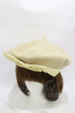 画像1: Maria pipi / ベルベットリボンベレー  アイボリー H-25-12-02-006-EL-AC-NS-ZH