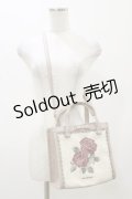 axes femme / ローズ刺繍スクエアバッグ  ピンク H-25-12-02-041-AX-BG-NS-ZH