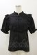 画像1: axes femme kawaii / アームカバー付チャイナ釦ブラウス M ブラック H-25-12-02-042-AX-BL-NS-ZH (1)