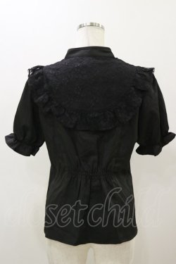 画像2: axes femme kawaii / アームカバー付チャイナ釦ブラウス M ブラック H-25-12-02-042-AX-BL-NS-ZH