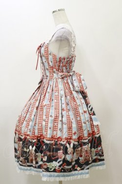 画像3: metamorphose / Happy Sewing Timeジャンパースカート+ヘッドドレスセット サイズ1 サックス/赤 H-25-12-02-043-ME-OP-NS-ZH