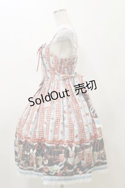 画像3: metamorphose / Happy Sewing Timeジャンパースカート+ヘッドドレスセット サイズ1 サックス/赤 H-25-12-02-043-ME-OP-NS-ZH