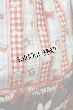 画像5: metamorphose / Happy Sewing Timeジャンパースカート+ヘッドドレスセット サイズ1 サックス/赤 H-25-12-02-043-ME-OP-NS-ZH