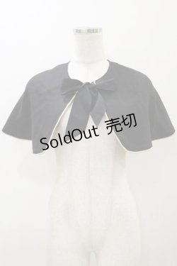 画像1: Innocent World / スタンドカラーケープ付きコートのケープ Free ブラック H-25-12-02-045-IW-TO-NS-ZH