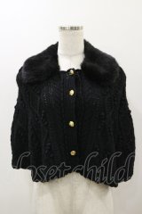 ALICE and the PIRATES / アラン編みショートケープ Free ブラック H-25-12-02-046-PA-TO-NS-ZH