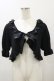 画像1: metamorphose / ハートすかしあみ半袖ボレロ Free ブラック H-25-12-02-047-ME-TO-NS-ZH (1)