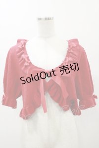 metamorphose / ハートすかしあみ半袖ボレロ Free レッド H-25-12-02-048-ME-TO-NS-ZH