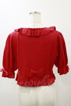 画像2: metamorphose / ハートすかしあみ半袖ボレロ Free レッド H-25-12-02-048-ME-TO-NS-ZH