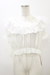 Lolitime（海外ロリータブランド） / フリルブラウス Free ホワイト H-25-12-02-054-LO-BL-NS-ZH