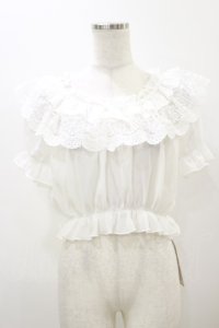 Lolitime（海外ロリータブランド） / フリルブラウス Free ホワイト H-25-12-02-054-LO-BL-NS-ZH