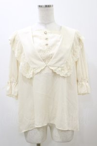 axes femme kawaii / マリアンヌブラウス M 生成り H-25-12-02-055-AX-BL-NS-ZH