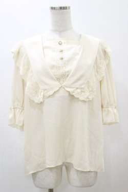 画像1: axes femme kawaii / マリアンヌブラウス M 生成り H-25-12-02-055-AX-BL-NS-ZH