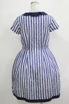 画像3: 【SALE】Jane Marple / ドビードットストライプワンピース - ブルー H-25-12-03-028-JM-OP-ET-ZT224 (3)