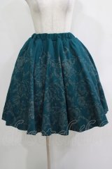 Ozz Croce / プリントギャザースカート  グリーン×グレーチュール H-25-12-03-032-OO-SK-KB-ZH