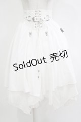 Ozz Croce / ハイウエストイレギュラースカート  白 H-25-12-03-035-OO-SK-KB-ZH