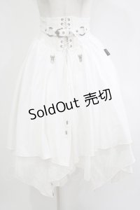 Ozz Croce / ハイウエストイレギュラースカート  白 H-25-12-03-035-OO-SK-KB-ZH