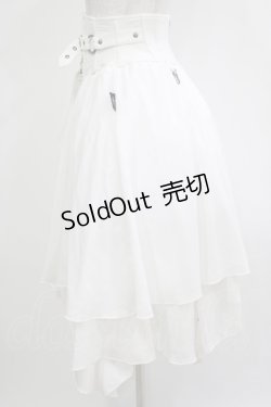 画像2: Ozz Croce / ハイウエストイレギュラースカート  白 H-25-12-03-035-OO-SK-KB-ZH