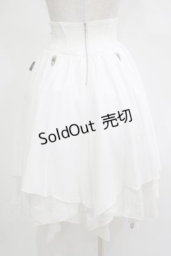 画像3: Ozz Croce / ハイウエストイレギュラースカート  白 H-25-12-03-035-OO-SK-KB-ZH