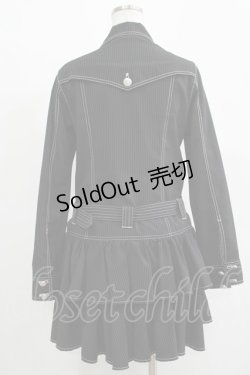 画像3: ALGONQUINS / ストライプライダースワンピース F 黒 H-25-12-03-037-AL-OP-KB-ZH