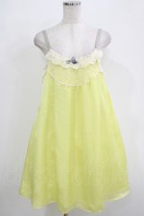 Emily Temple cute / プチローズノースリーブワンピース  イエロー H-25-12-03-039-ET-OP-KB-ZH