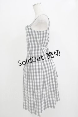 画像2: Jane Marple / ギンガムシャーリングキャミワンピース  ブラックギンガム H-25-12-03-041-JM-OP-KB-ZH