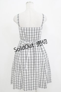 画像3: Jane Marple / ギンガムシャーリングキャミワンピース  ブラックギンガム H-25-12-03-041-JM-OP-KB-ZH
