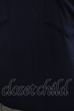 画像4: Jane Marple Dans Le Salon / レイヤード風切替ワンピース M ネイビー×カーキ H-25-12-03-042-JM-OP-KB-ZH