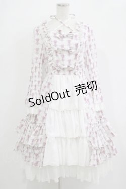 画像1: ATELIER PIERROT / Rosy Bouquet Dress サイズ2 オフ H-25-12-03-005-EL-OP-NS-ZH