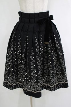 画像1: Jane Marple / ドット刺繍スカート  黒 H-25-12-03-045-JM-SK-KB-ZH