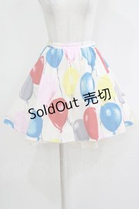 MILK / Happinessバルーンスカート  アイボリーベース(ビビッドバルーン) H-25-12-03-046-ML-SK-KB-ZH