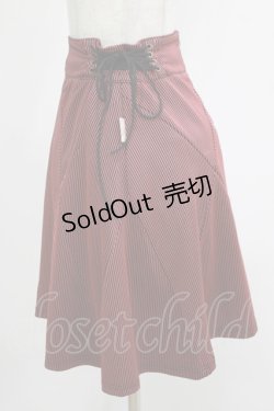 画像2: Rozen Kavalier / パネル切替ストライプスカート  黒×赤 H-25-12-03-047-OO-SK-KB-ZH