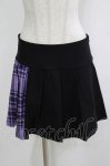 画像1: KILL STAR / CATTLE PLEATED SKIRT M ブラック/ライラックタータン H-25-12-03-049-SL-SK-KB-ZH (1)