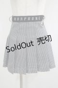 MORPH8NE / OFF SKIRT S ブラック×ホワイト H-25-12-03-050-PU-SK-KB-ZH
