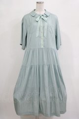 Jane Marple Dans Le Salon / ダブルカラーサリバンドレス  ミントブルー H-25-12-03-006-JM-OP-KB-ZT1208H