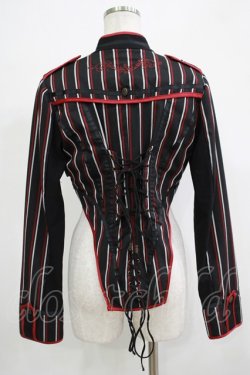 画像3: Ozz oneste / ストライプショートジャケット  黒 H-25-12-03-054-OO-JA-KB-ZH