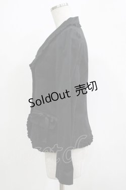 画像2: PEACE NOW / リボンフリルジャケット M 黒 H-25-12-03-055-PU-JA-KB-ZH