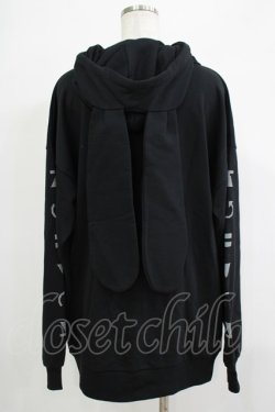 画像3: LISTEN FLAVOR / サイバーうさ耳ヘッドホンパーカー  ブラック H-25-12-03-058-PU-TO-KB-ZH