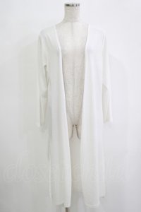 Rozen Kavalier / シアーボーダー切替ロングカーデ  白 H-25-12-03-062-OO-TO-KB-ZH
